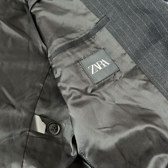NEW Zara Pinstripe Mens Suit Jacket Blazer Size 40 - Picture 7 of 10